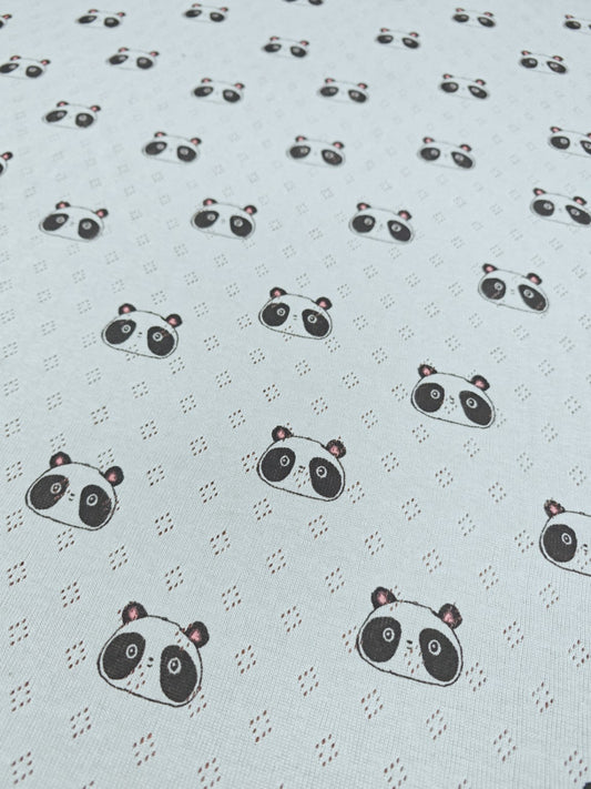 SMILEY PANDA – POPPY EUROPE POINTELLE COTTON JERSEY – 100% COTTON – 143cm WIDE