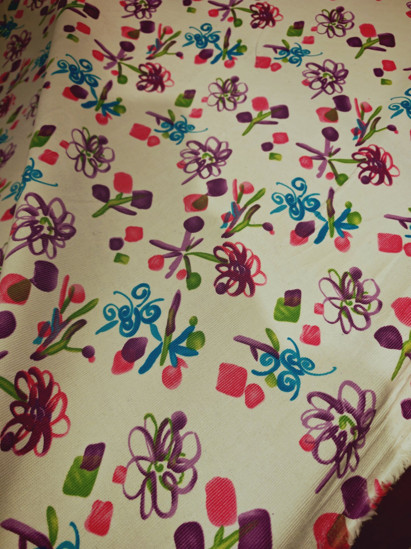 Printed Feather Corduroy – 100% Cotton, 3 Metre Piece (148cm Wide)