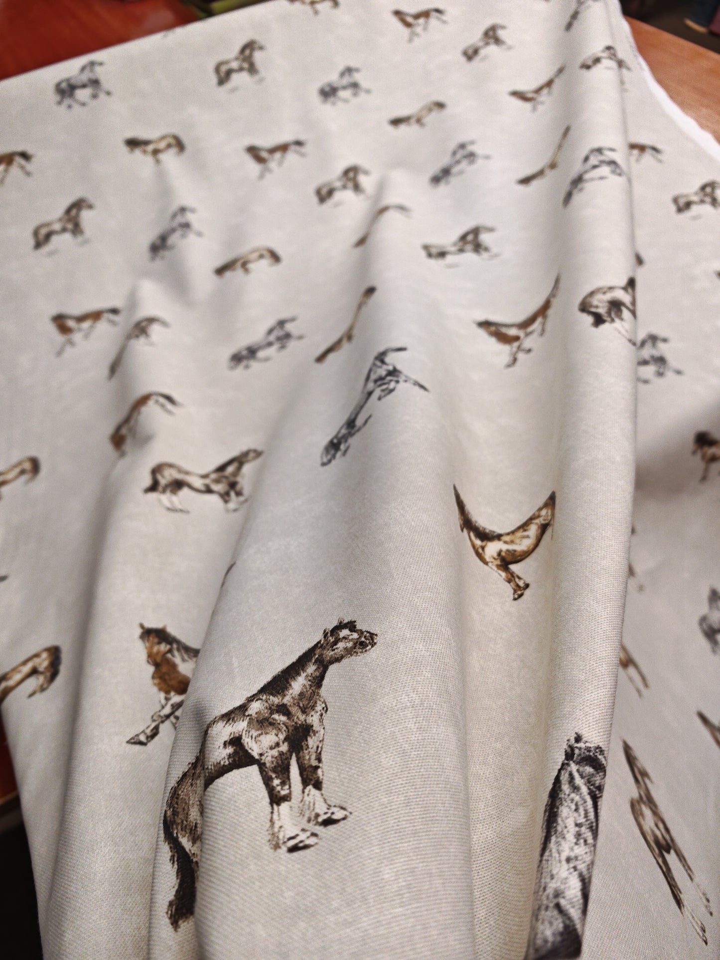 Horse Print Cotton Canvas – 142cm / 56" – 100% Cotton