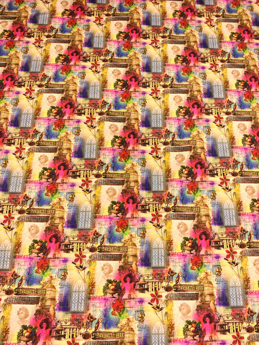 NOSTALGIC MEMORIES COLLAGE – 100% COTTON PRINT FABRIC – 153cm WIDE