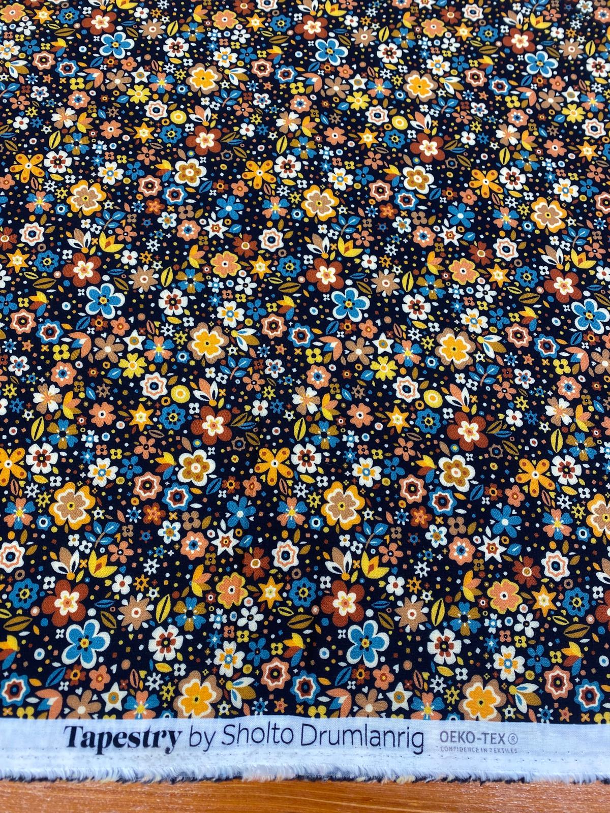 WOODLAND MEADOW FLORAL – SHOLTO DRUMLANRIG TAPESTRY – RAYON FABRIC – 143cm WIDE