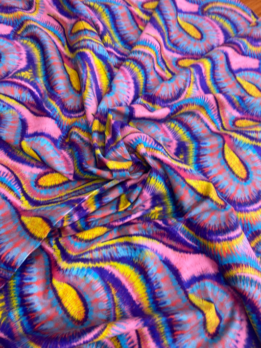 ELECTRIC CARNIVAL PAISLEY – 100% COTTON BABY CORD FABRIC – 150cm WIDE