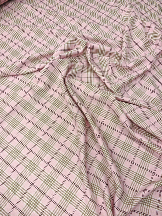 COUNTRY ROSE TARTAN – POLYVISCOSE TARTAN FABRIC – 148cm WIDE