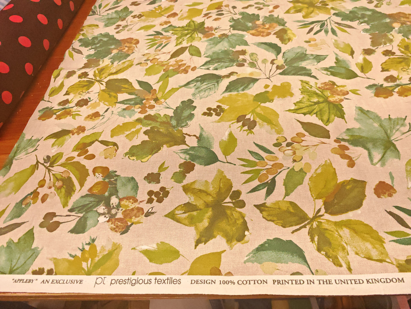 APPLEBY – PRESTIGIOUS TEXTILES – HALF PANAMA COTTON FABRIC – 139cm WIDE