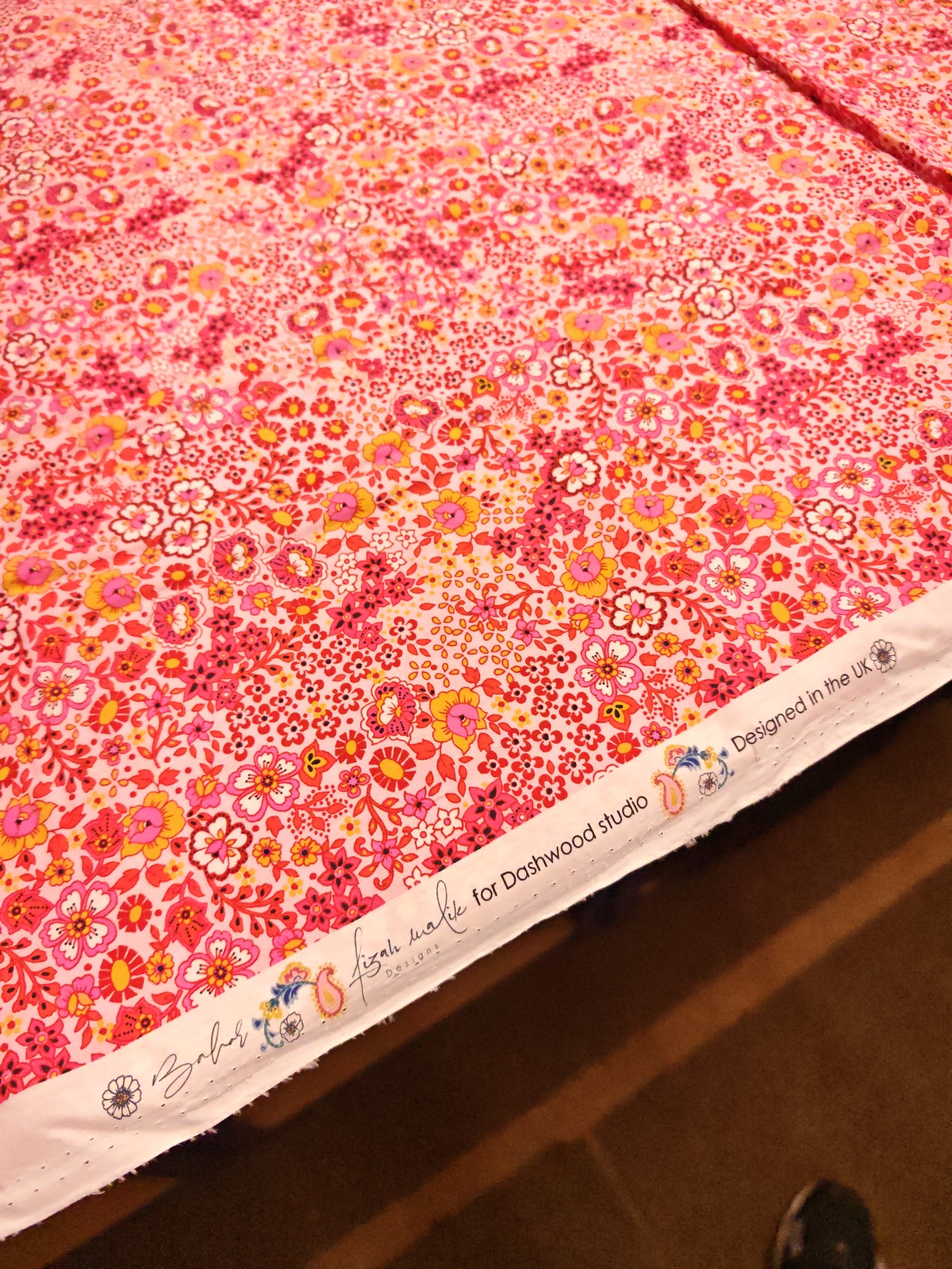 BLUSH MEADOW – DASHWOOD STUDIO BAHAR – 100% EGYPTIAN GIZA COTTON FABRIC – 146cm WIDE