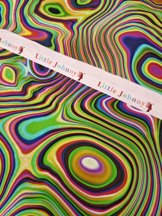 SWIRLY ILLUSION – LITTLE JOHNNY COTTON JERSEY – 95% COTTON / 5% ELASTANE – 148cm WIDE