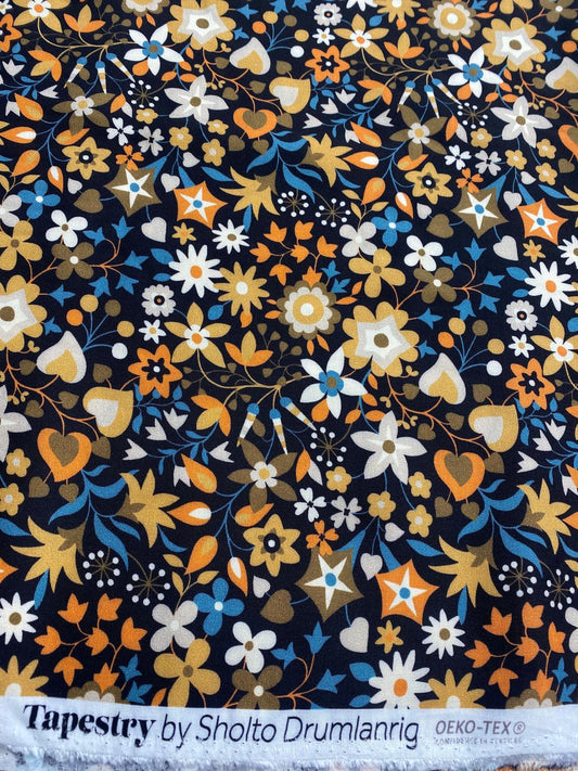 TAPESTRY MIDNIGHT FLORAL – SHOLTO DRUMLANRIG – RAYON FABRIC – 142cm WIDE