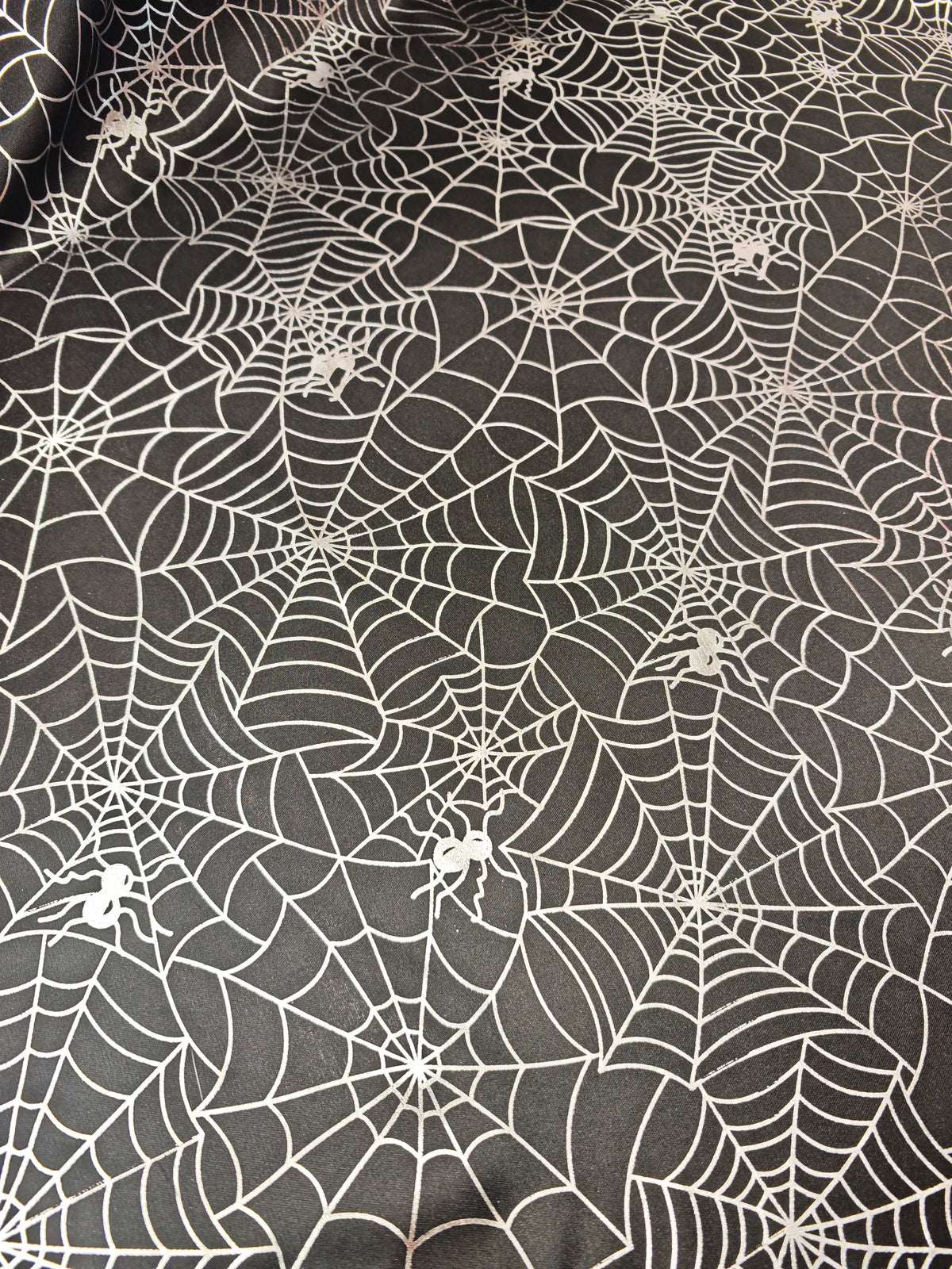 SPIDERS & WEBS – HALLOWEEN PRINTED POLYESTER FABRIC – 161cm WIDE