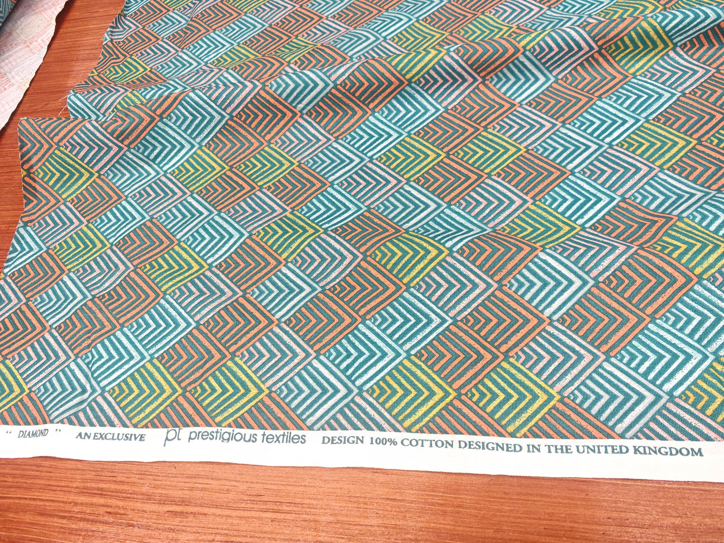 DIAMOND – PRESTIGIOUS TEXTILES – HALF PANAMA 100% COTTON FABRIC – 143cm WIDE (2 COLOURWAYS)