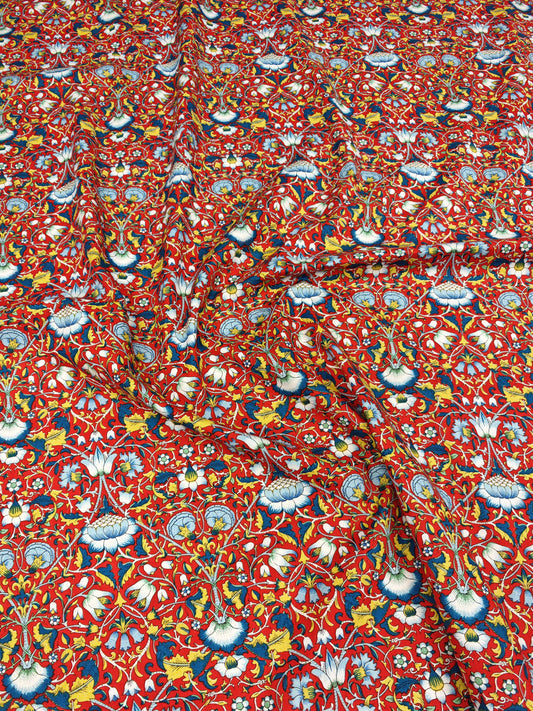 CRIMSON ARTS & CRAFTS GARDEN – 100% COTTON PRINT FABRIC – 149cm WIDE