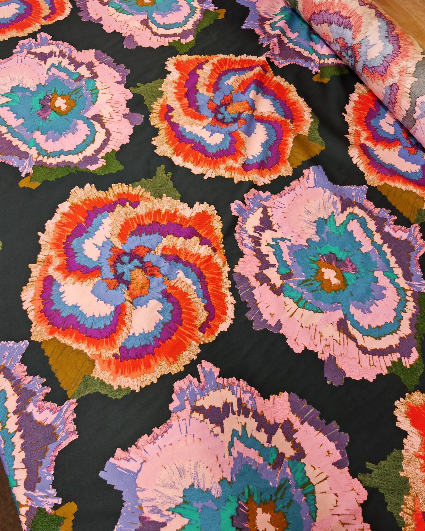 Midnight Bloom Cotton Print – 146cm / 57" – 100% Cotton – 3m Piece