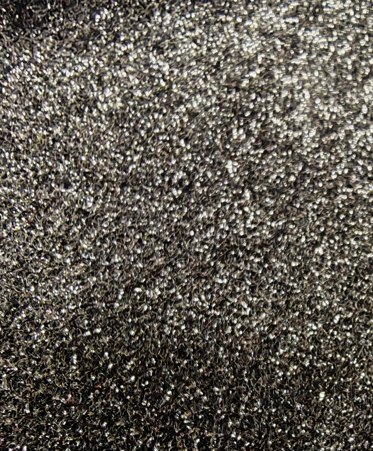 BLACK METALLIC SHIMMER POLYESTER JERSEY FABRIC – 131cm WIDE