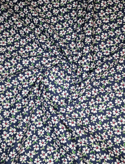 Daisy Print Cotton Poplin – 142cm / 56" – 100% Cotton – 3m Piece (2 Colourways)