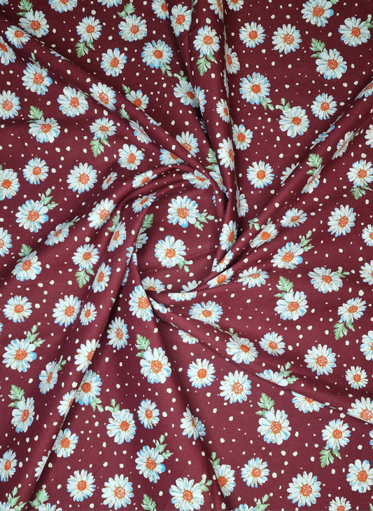Large Daisies 100% Cotton Poplin