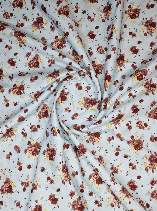 Old Rose widely spaced, 100% Cotton Poplin