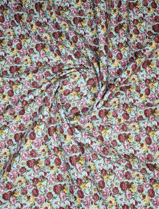 Old Rose tightly spaced, 100% Cotton Poplin