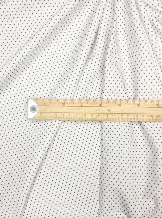 Polka Dots White 100% Cotton Poplin