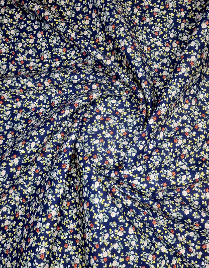 Vintage Flower Cotton Poplin - 142cm / 56" - 100% Cotton - 3m Piece (3 Colourways)