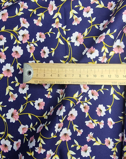 Trailing Blossom Cotton Poplin (2 Colourways) – 142cm / 56" – 100% Cotton – 3m Piece