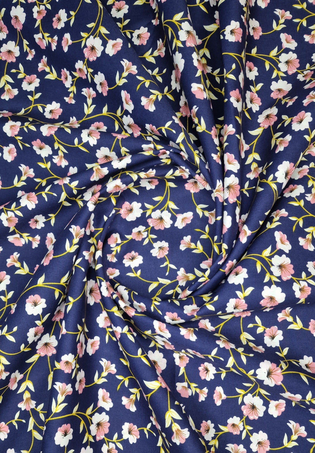 Trailing Blossom Cotton Poplin (2 Colourways) – 142cm / 56" – 100% Cotton – 3m Piece