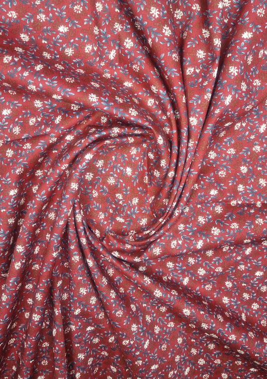 Regency Flower Red 100% Cotton Poplin
