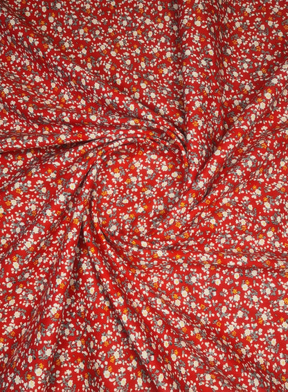 Vintage Flower Cotton Poplin - 142cm / 56" - 100% Cotton - 3m Piece (3 Colourways)