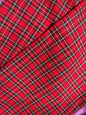 SCARLET HIGHLAND – RED POLYVISCOSE TARTAN FABRIC – 144cm WIDE