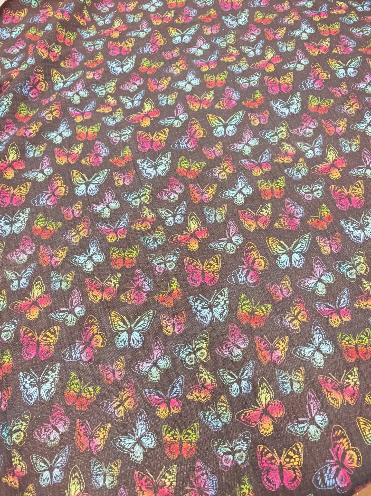BUTTERFLY HARMONY – LITTLE JOHNNY DOUBLE GAUZE – 100% COTTON FABRIC – 132cm WIDE