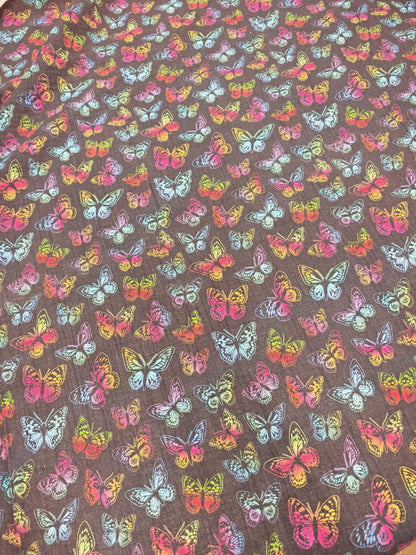 BUTTERFLY HARMONY – LITTLE JOHNNY DOUBLE GAUZE – 100% COTTON FABRIC – 132cm WIDE