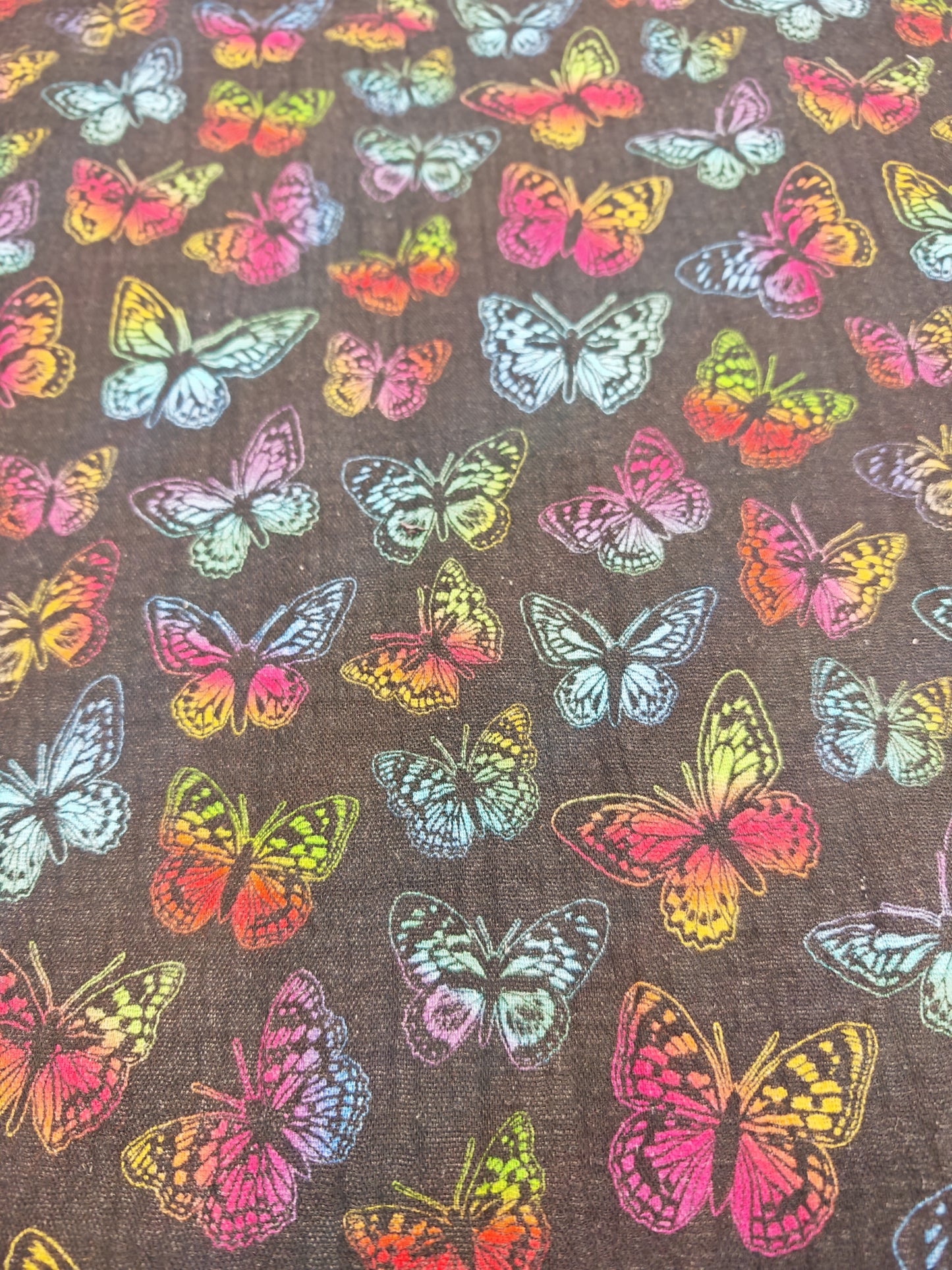 BUTTERFLY HARMONY – LITTLE JOHNNY DOUBLE GAUZE – 100% COTTON FABRIC – 132cm WIDE