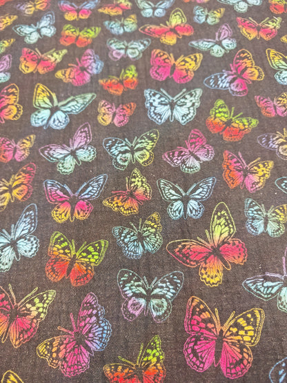 BUTTERFLY HARMONY – LITTLE JOHNNY DOUBLE GAUZE – 100% COTTON FABRIC – 132cm WIDE