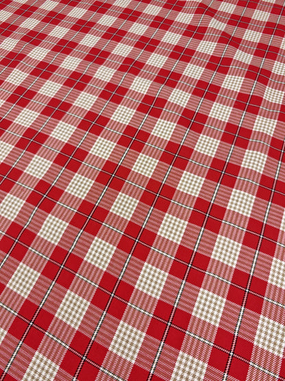 CRANBERRY COTTAGE TARTAN – POLYVISCOSE TARTAN FABRIC – 145cm WIDE