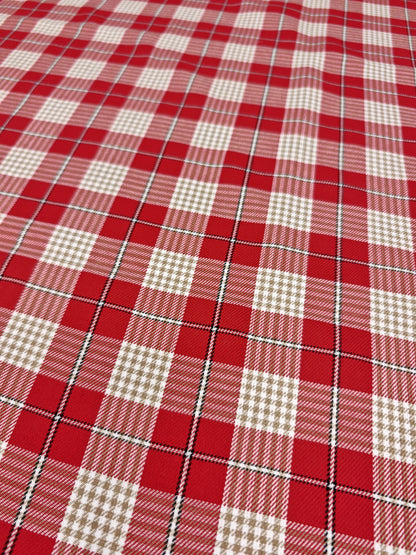 CRANBERRY COTTAGE TARTAN – POLYVISCOSE TARTAN FABRIC – 145cm WIDE