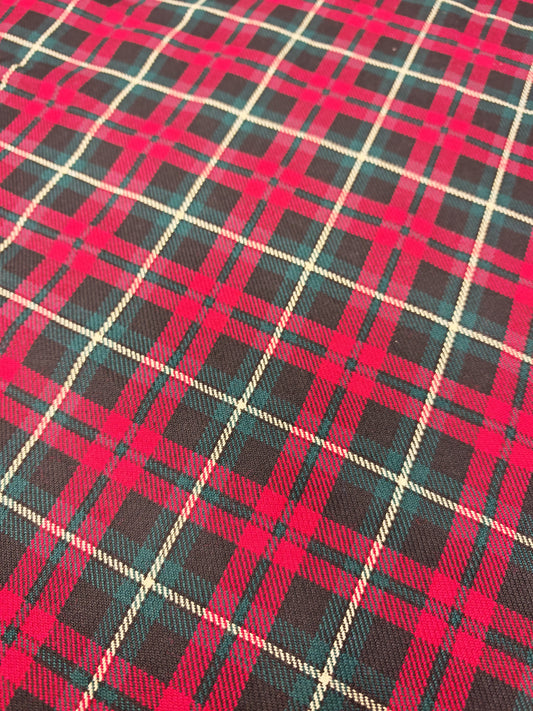 HIGHLAND EMBER TARTAN – POLYVISCOSE TARTAN FABRIC – 145cm WIDE