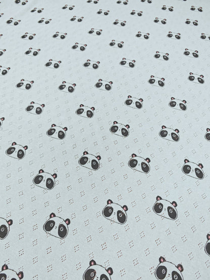 SMILEY PANDA – POPPY EUROPE POINTELLE COTTON JERSEY – 100% COTTON – 143cm WIDE