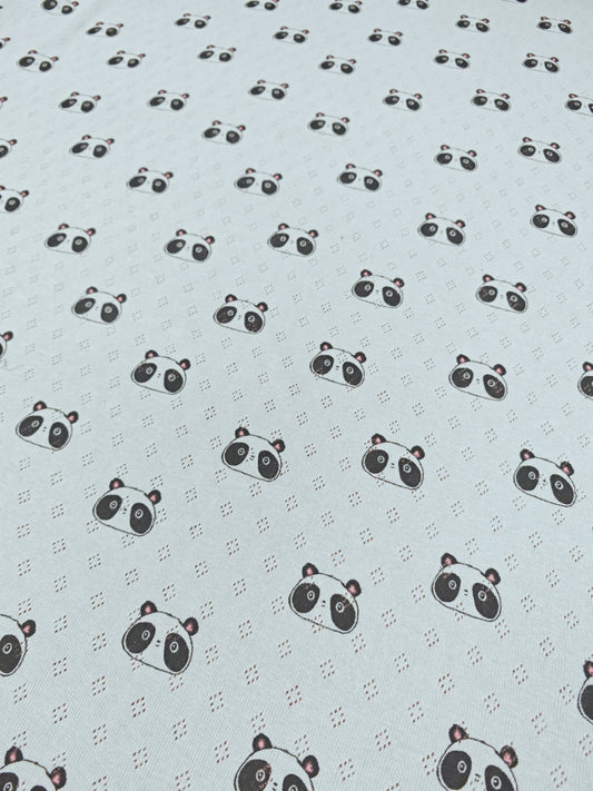 SMILEY PANDA – POPPY EUROPE POINTELLE COTTON JERSEY – 100% COTTON – 143cm WIDE