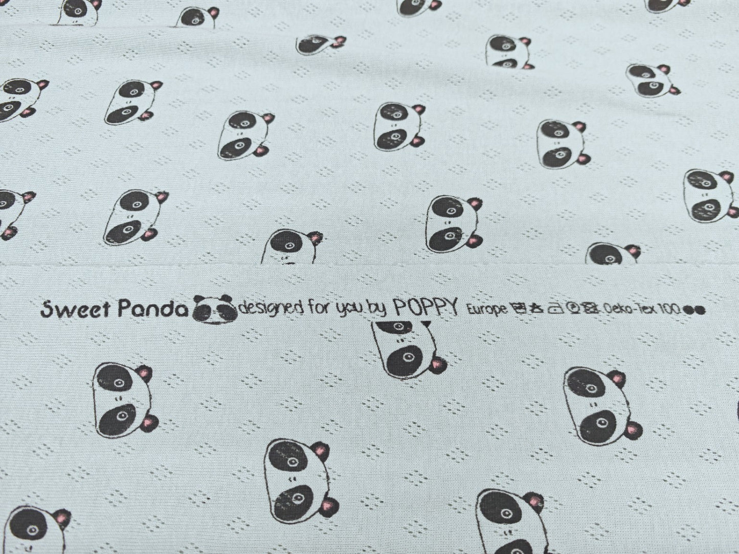 SMILEY PANDA – POPPY EUROPE POINTELLE COTTON JERSEY – 100% COTTON – 143cm WIDE