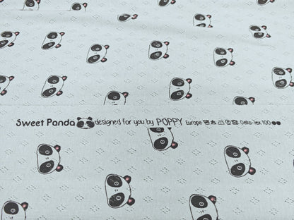 SMILEY PANDA – POPPY EUROPE POINTELLE COTTON JERSEY – 100% COTTON – 143cm WIDE