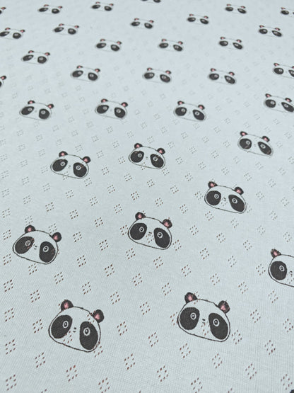 SMILEY PANDA – POPPY EUROPE POINTELLE COTTON JERSEY – 100% COTTON – 143cm WIDE