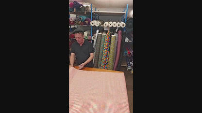 CORDED 1/4 GINGHAM CHECK – 35% COTTON 65% POLYESTER FABRIC – 113cm WIDE (5 COLOURWAYS)