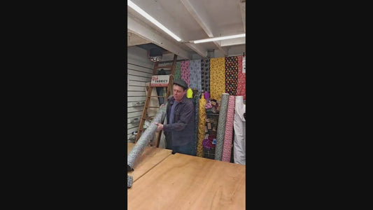 Small White Flowers Cotton Poplin - 142cm / 56" - 100% Cotton - 3m Piece