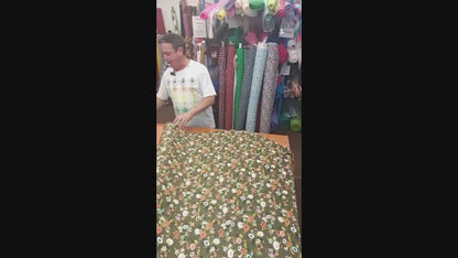 AUTUMN GARDEN – FLORAL COTTON JERSEY FABRIC – 146cm WIDE