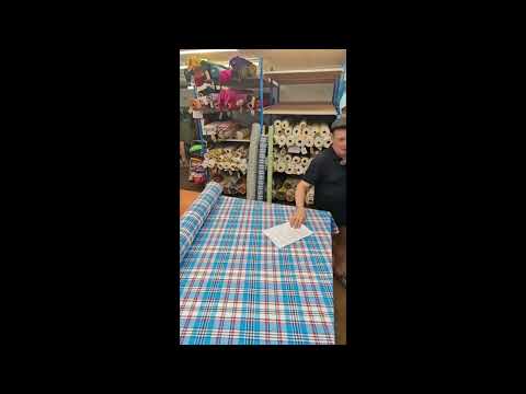 BLUE & RED TARTAN BRUSHED POLYCOTTON – 148cm WIDE