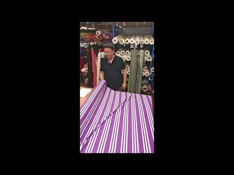 THREE STRIPE PURPLE – COTTON JERSEY – 95% COTTON / 5% ELASTANE – 177cm WIDE