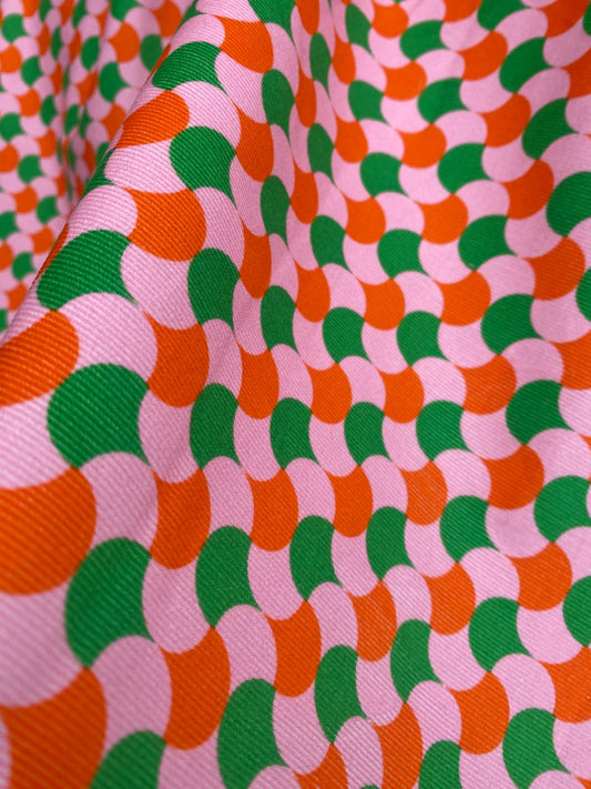 RETRO POP GEOMETRIC – 100% COTTON BABY CORD FABRIC – 148cm WIDE