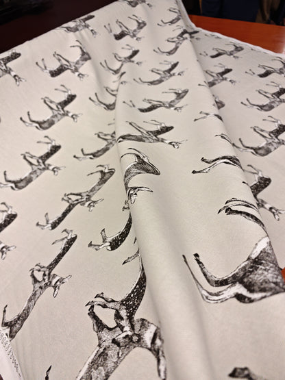 Deer Print Cotton Canvas – 142cm / 56" – 100% Cotton