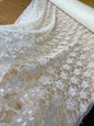 Ivory Floral Lace – 143cm / 56" – Polyester Lace – 3m Piece