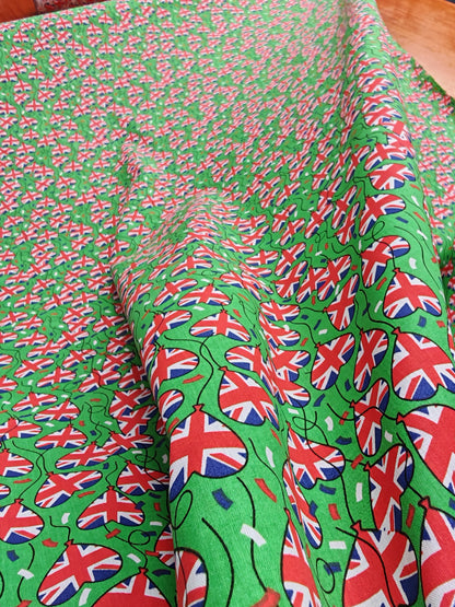 Union Jack Balloon Polycotton – 112cm / 44" – Polycotton (3 Colourways)