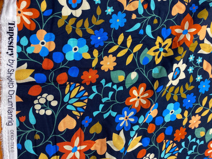 TAPESTRY FLORAL VINES – SHOLTO DRUMLANRIG TAPESTRY – RAYON FABRIC – 144cm WIDE - 2 COLOURWAY