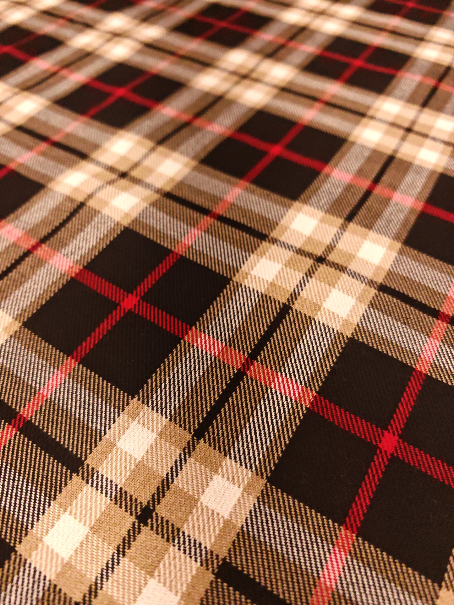 SANDRINGHAM TARTAN – POLY VISCOSE TARTAN FABRIC – 142cm WIDE